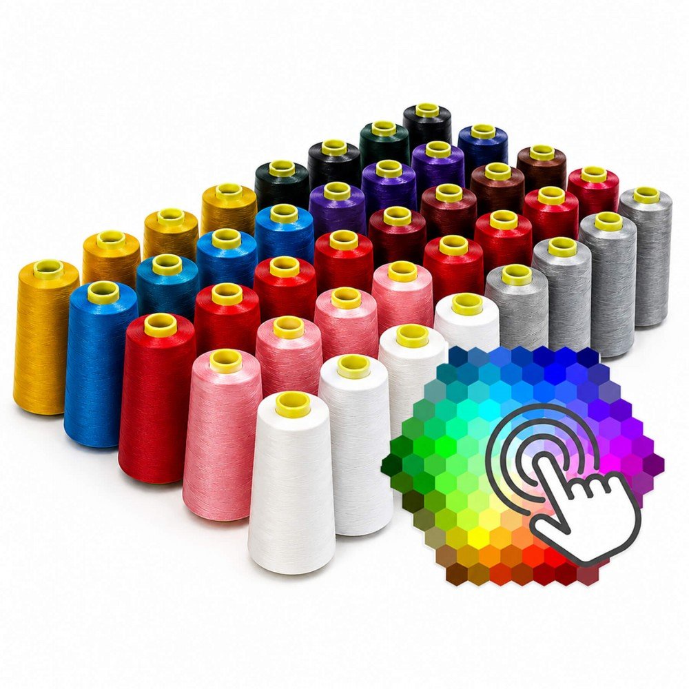 Fils à Coudre Overlock 10 Couleurs x 4 Pièces Paquet Fils à Coudre Overlock 10 Couleurs x 4 Pièces Paquet