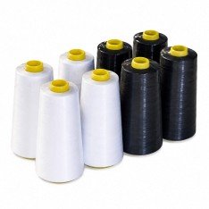 Fils à coudre Overlock Paquet 4 Noir Et 4 Blanc Fils à coudre Overlock Paquet 4 Noir Et 4 Blanc