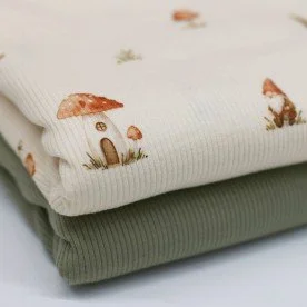 Rib Jersey Stof - Sprookjes Kabouters