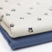 Rib Jersey Stof - Fruit Plezier Bosbessen Rib Jersey Stof - Confettihartjes - (Jersey Stoffen)