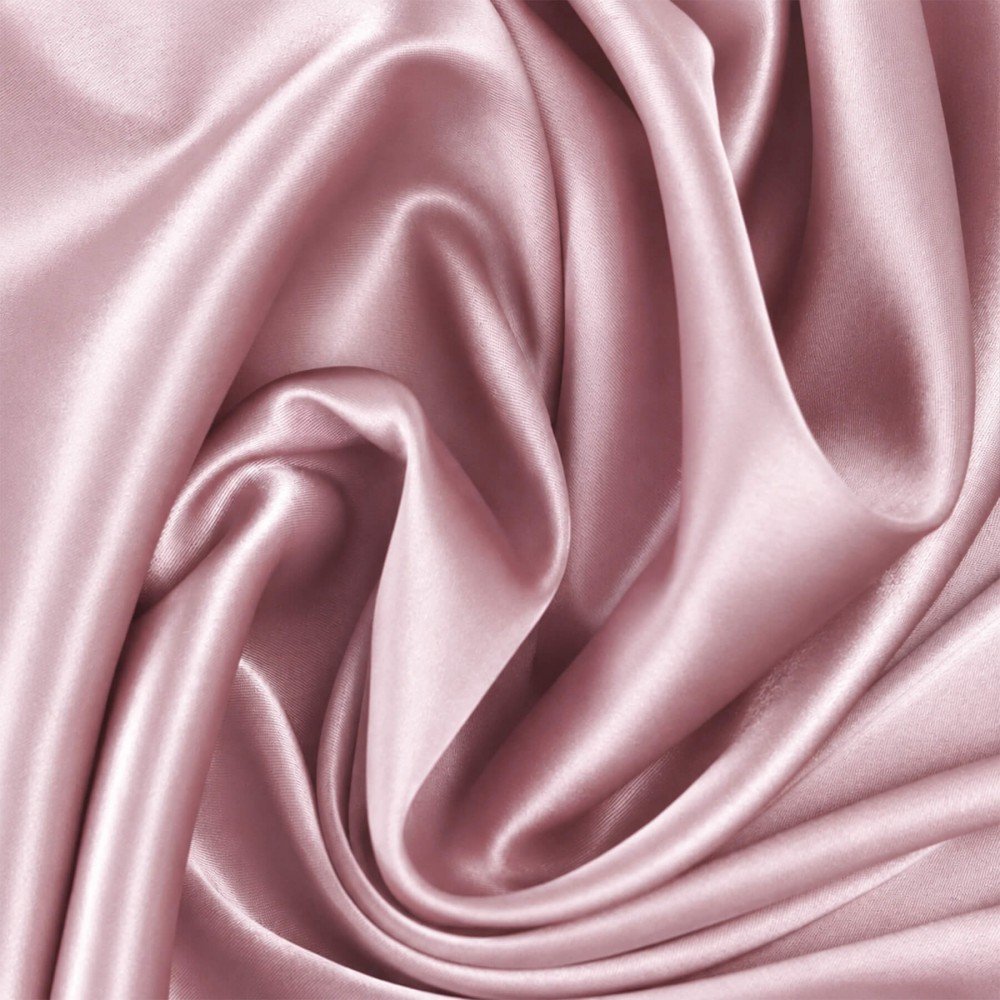 Silk Stretch Satin Fabric Old Pink