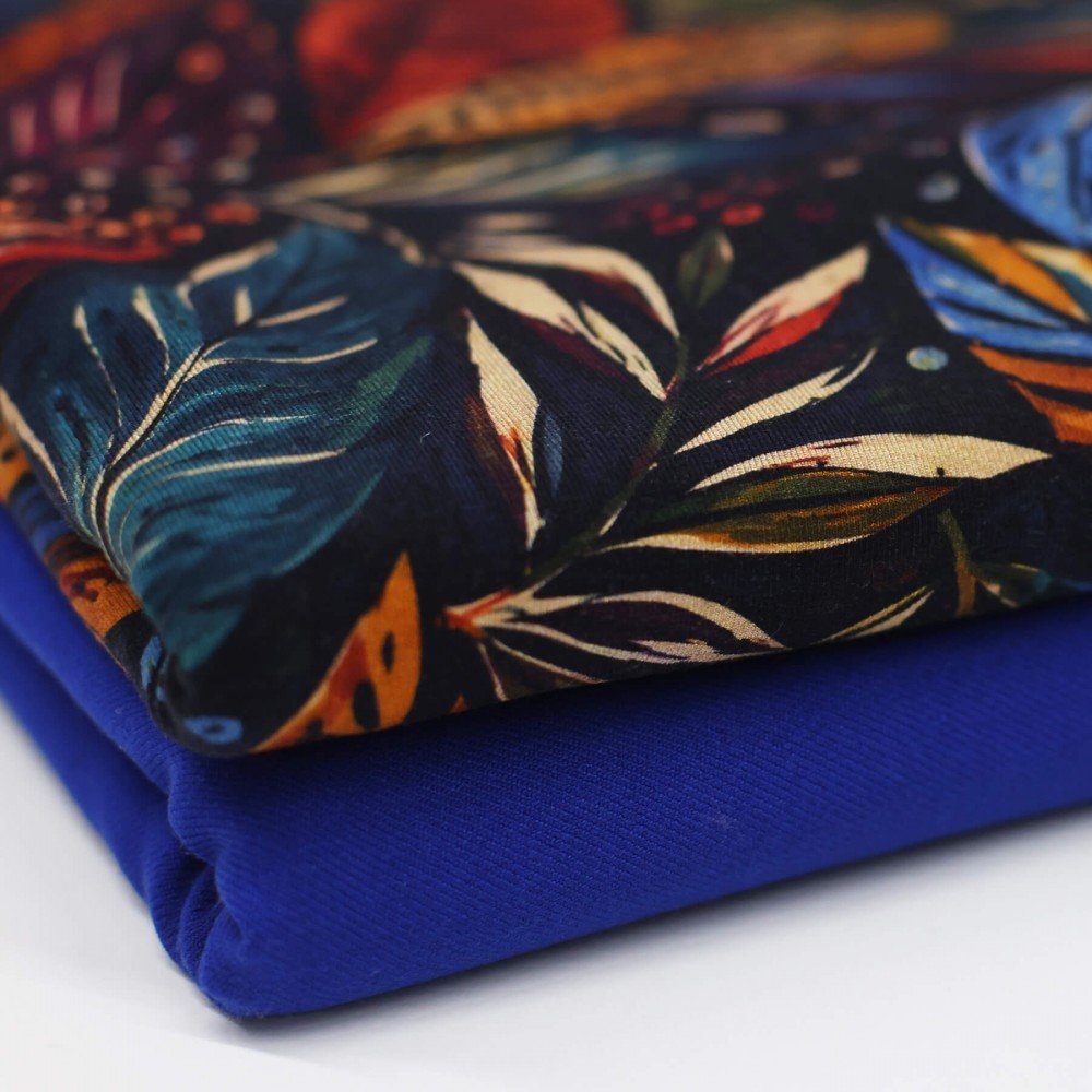 Digitale Print Bamboe Jersey - Herfst Gekleurde Bladeren Digitale Print Bamboe Jersey - Herfst Gekleurde Bladeren - (Tricot Jersey Bedrukt)