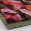 Tissu Jersey Bambou Impression Numérique - Vagues Batik Rose Olive Tissu Jersey Bambou Impression Numérique - Fleurs Blanches Sur Bleu - (Tissu Jersey Imprimé )