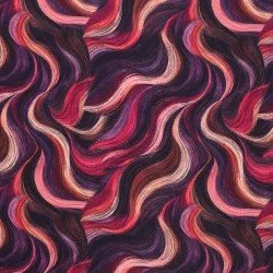 Tissu Jersey Bambou Impression Numérique - Vagues De Couleurs