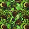 Tissu Jersey Bambou Impression Numérique - Kaléidoscope Olive vert