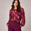 Digitale Print Bamboe Jersey - Caleidoscoop Red Paars Digitale Print Bamboe Jersey - Herfst Gekleurde Bladeren - (Tricot Jersey Bedrukt)