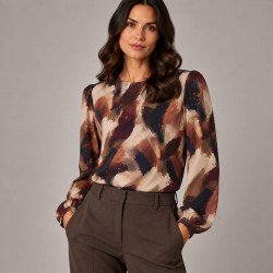 Digital Print Bamboo Jersey - Paint Streaks Brown Olive Digital Print Bamboo Jersey - Paint Streaks Brown Olive