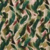 Tissu Jersey Bambou Impression Numérique - Traces De Peinture Vert Bordeaux