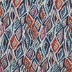 Bambus Jerseystoff Digital Muster - Weiße Blüten Auf Blau - (Jerseystoff Gemustert)