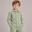 Babyrib Stretch Stof 21 Wales Dusty Groen Babyrib Stretch Stof 21 Wales Dusty Groen - (Modestoffen)