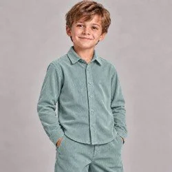 Babycord Stoff Stretch 21 Wales Meer Grün Babycord Stoff Stretch 21 Wales Meer Grün