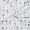 Bomuld Poplin Stof Digital Trykt - Pastel Blomst Lyserød - (Bomuld Poplin Print )