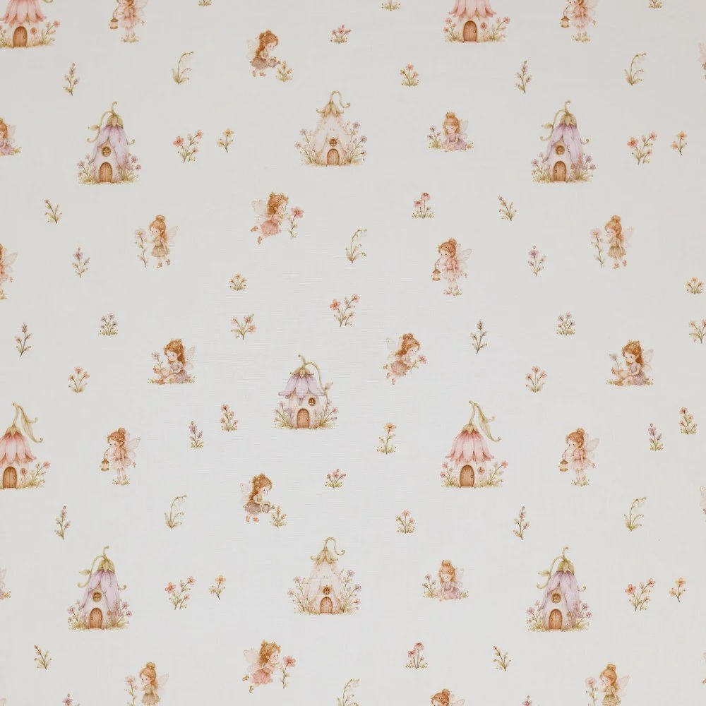 Cotton Poplin Digital Print - Pastel Flower Pink - (Cotton Poplin Printed)