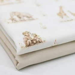 Cotton Poplin Digital Print - Family Animals Cotton Poplin Digital Print - Family Animals