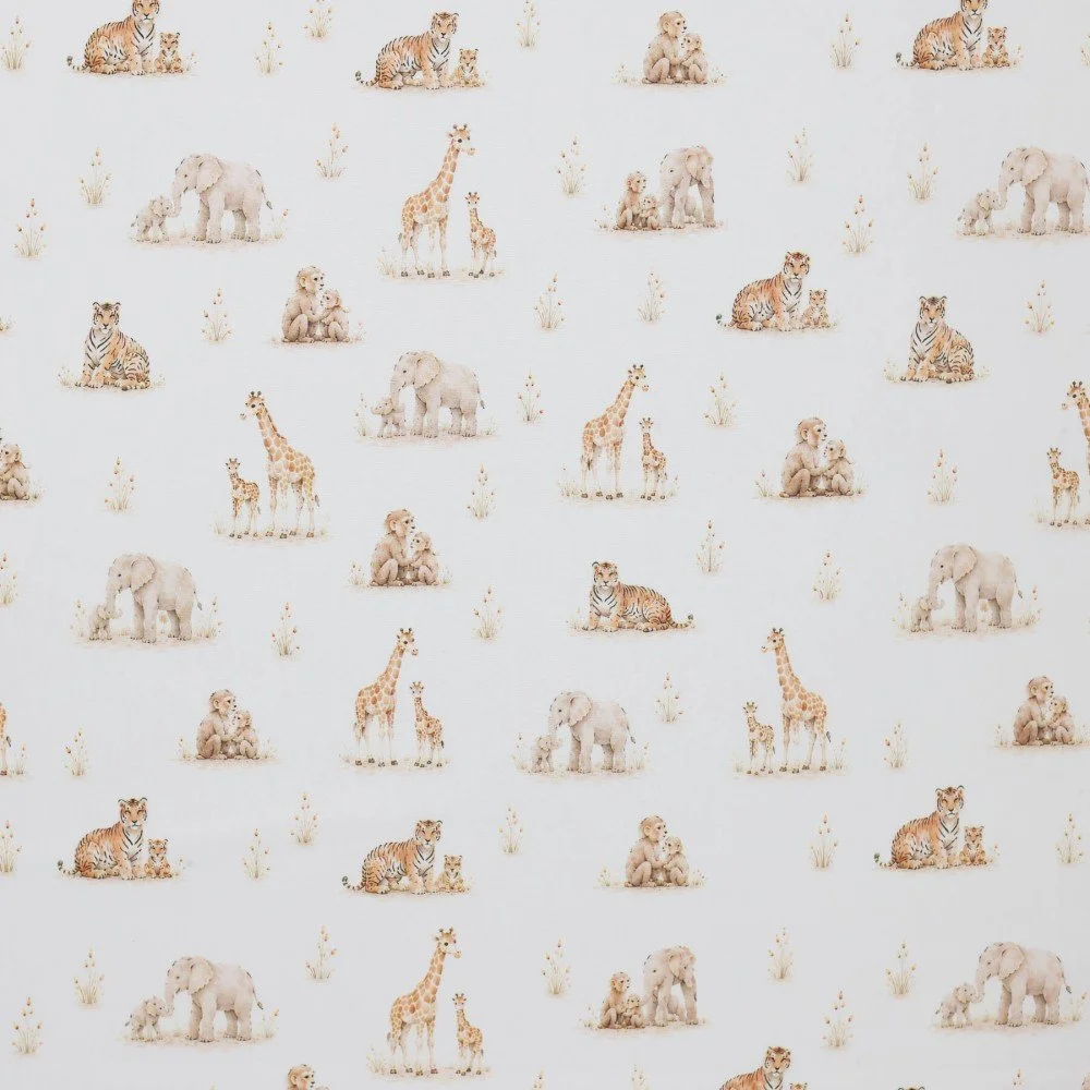 Cotton Poplin Digital Print - Family Animals Cotton Poplin Digital Print - Pastel Flower Pink - (Cotton Poplin Printed)