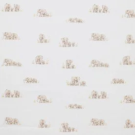 Poplin Katoen Digitale Print - Familie Olifant