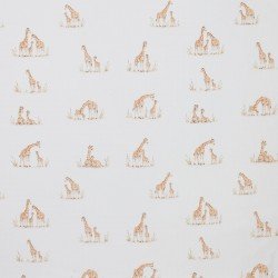 Poplin Katoen Digitale Print - Familie Giraffe