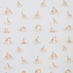 Cotton Poplin Digital Print - Family Giraffe