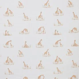 Poplin Katoen Digitale Print - Familie Giraffe