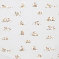Cotton Poplin Digital Print - Family Monkeys