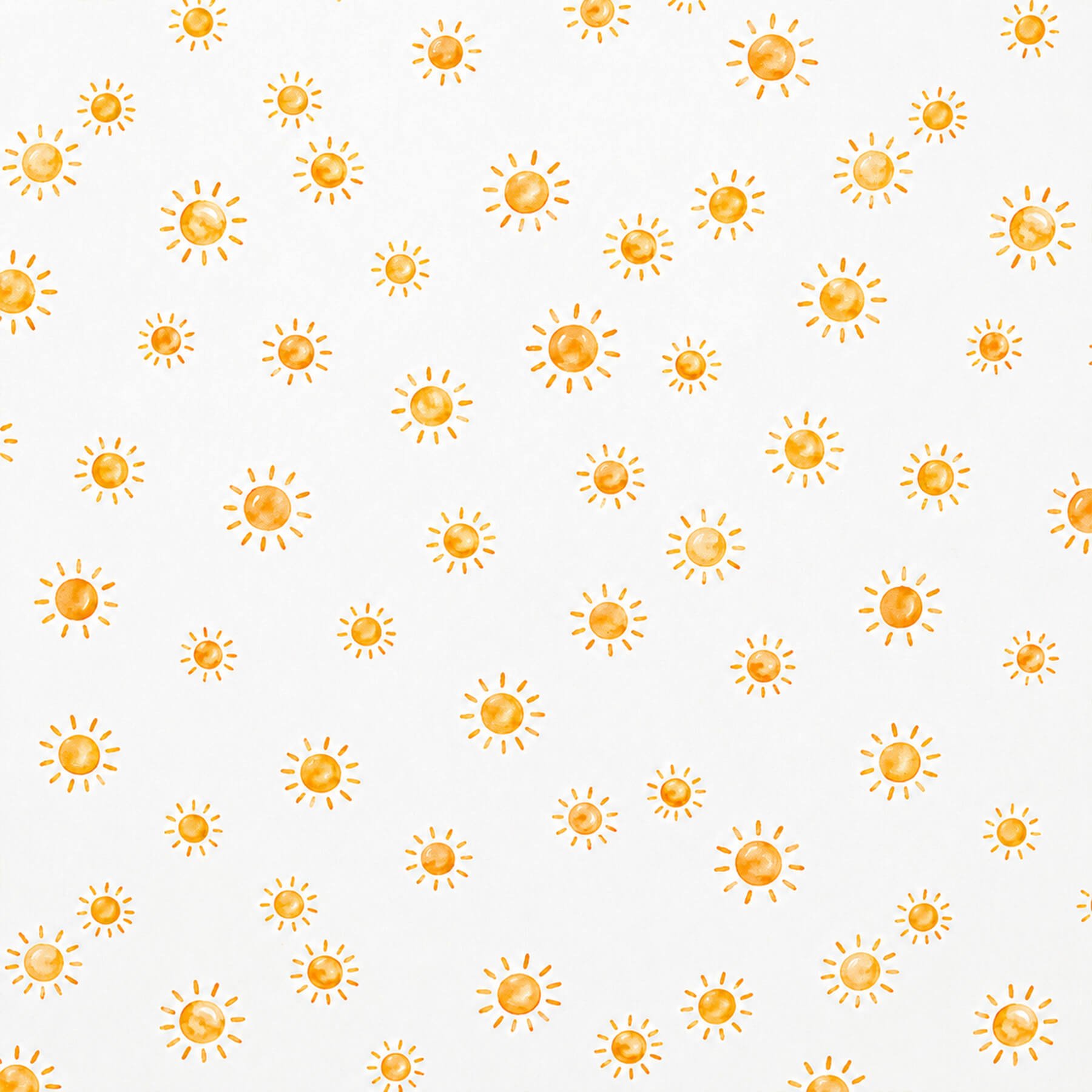 Poplin Katoen Digitale Print - Kleine Zonnetjes