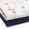 Bomuld Poplin Stof Digital Trykt - Maritime Tern Bomuld Poplin Stof Digital Trykt - Pastel Blomst Lyserød - (Bomuld Poplin Print )