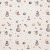 Poplin Katoen Digitale Print - Ruimtejongen Beige