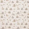 Poplin Katoen Digitale Print - Surfvakantie Beige