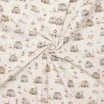 Poplin Katoen Digitale Print - Surfvakantie Beige Poplin Katoen Digitale Print - Pastel Bloem Roze - (Katoenen Poplin Bedrukt )