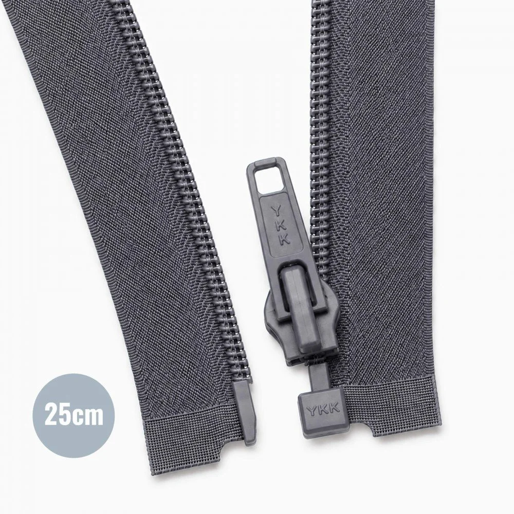 Deelbare Spiraalrits YKK Donker Grijs (306) 25CM Nylon