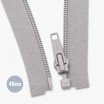 Spiral Lynlås Delbar YKK Lysegrå (576) 40CM Nylon Delbare Lynlåse YKK Grå 40CM Nylon - (YKK Delbare Lynlåse Kunststof)