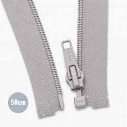 Divisible Spiral Zipper YKK Light Grey (576) 50CM Nylon