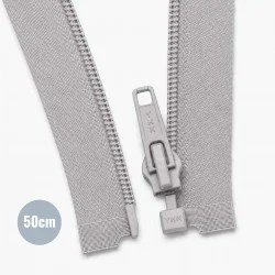 Deelbare Spiraalrits YKK Licht Grijs (576) 50CM Nylon