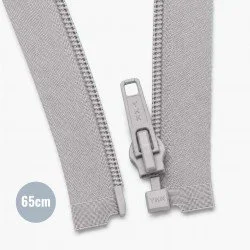 Divisible Spiral Zipper YKK Light Grey (576) 65CM Nylon