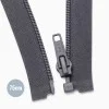 Fermetures Éclair Spirale Séparable Gris Foncé (306) 75CM Nylon