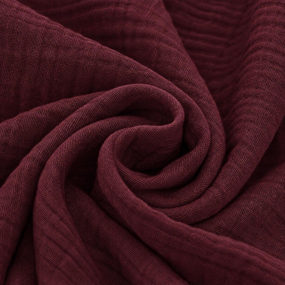 Double Gauze Fabric Bordeaux Double Gauze Fabric Bordeaux