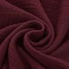 Tissu Double Gaze De Coton Bordeaux