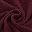 Tissu Double Gaze De Coton Bordeaux - (Tissu Double Gaze De Coton)