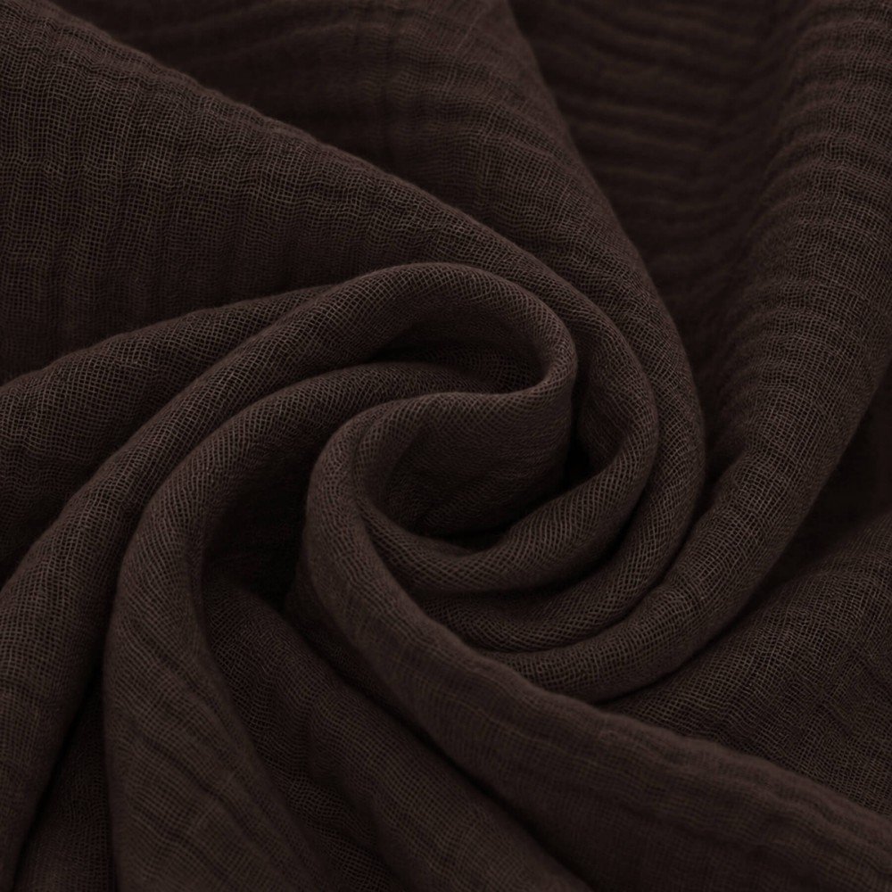 Double Gauze Fabric Chocolate Brown Double Gauze Fabric Chocolate Brown