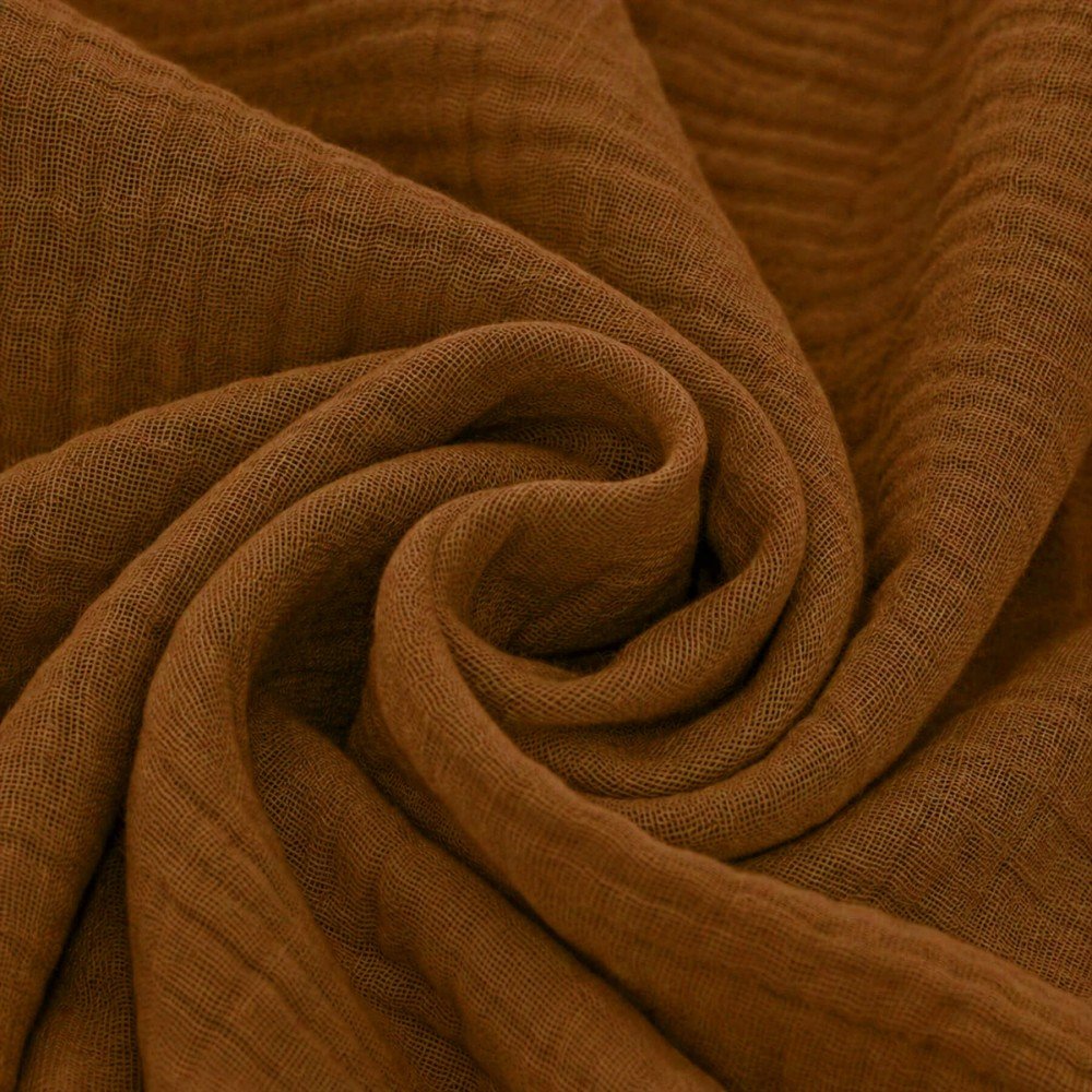 Double Gauze Fabric Cognac Double Gauze Fabric Cognac