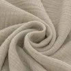 Baumwoll Musselin Stoff Dunkel Beige - (Dekostoffe)