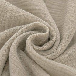Double Gauze Fabric Dark Beige