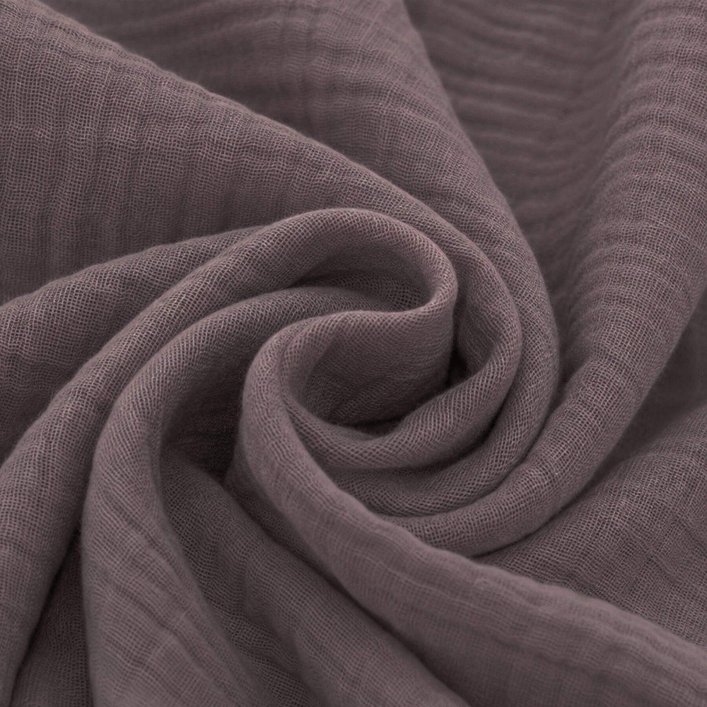 Double Gauze Fabric Dark Mauve