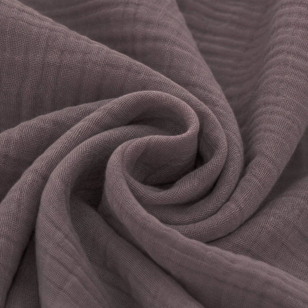 Double Gauze Fabric Dark Mauve
