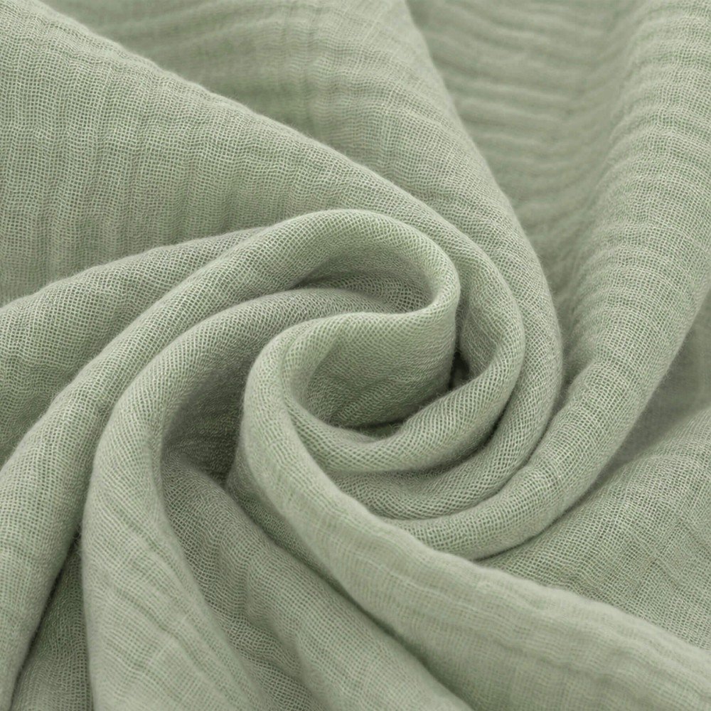 Double Gauze Fabric Dusty Green Double Gauze Fabric Dusty Green
