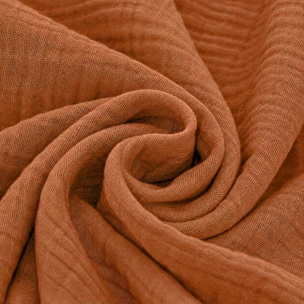 Double Gauze Fabric Dusty Orange Double Gauze Fabric Dusty Orange