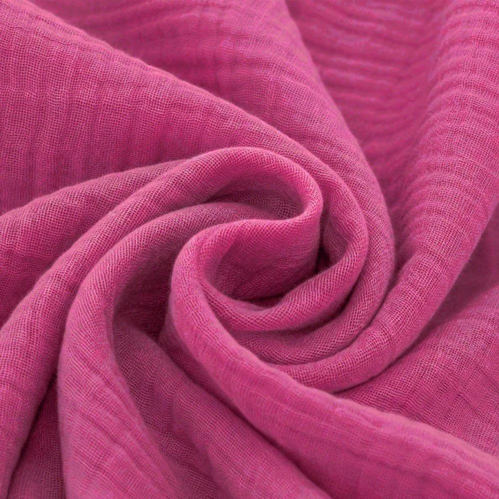 Baumwoll Musselin Stoff Fuchsia