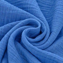 Double Gauze Fabric Light Cobalt
