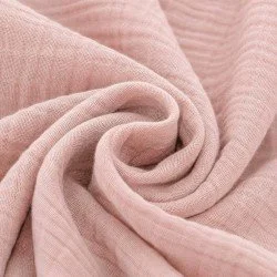 Baumwoll Musselin Stoff Nude Rosa
