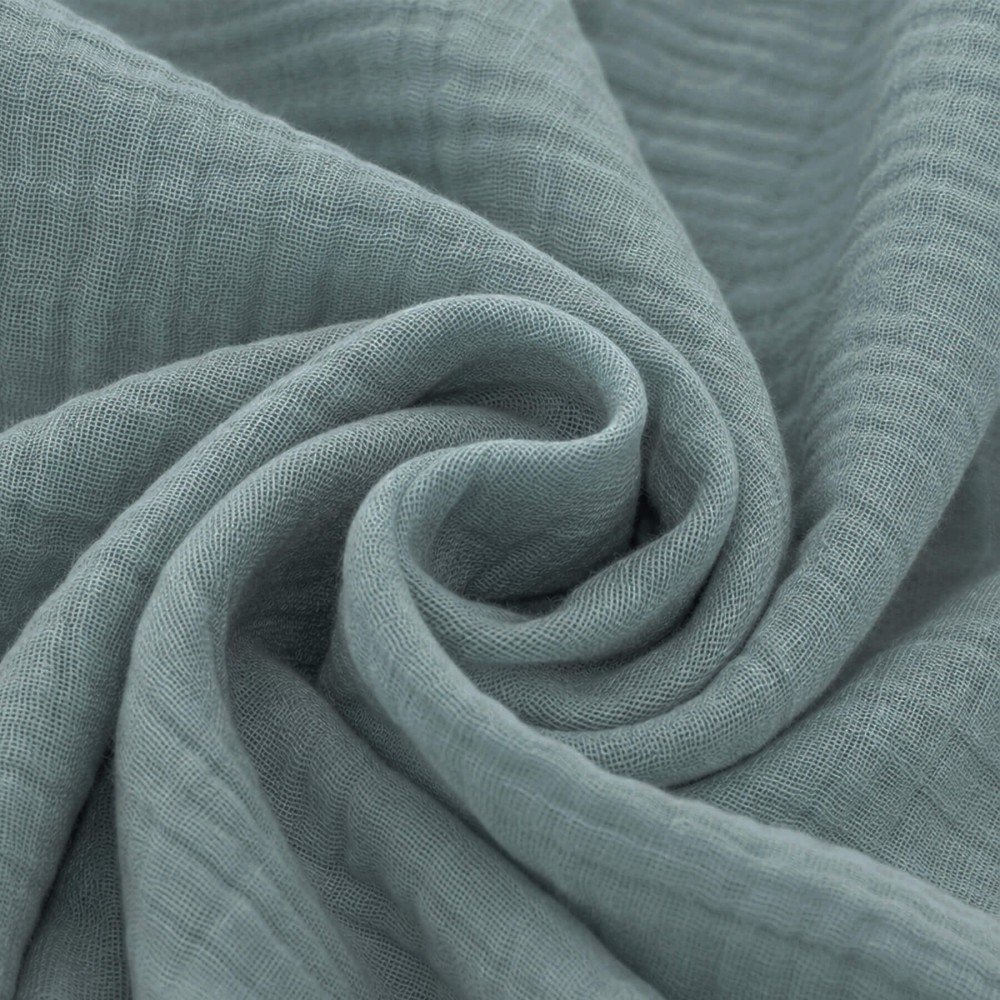 Double Gauze Fabric Old Green Double Gauze Fabric Old Green